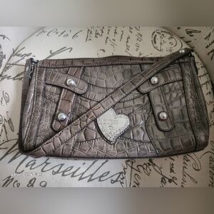 Guess crossbody with Jeweled heart EUC like new